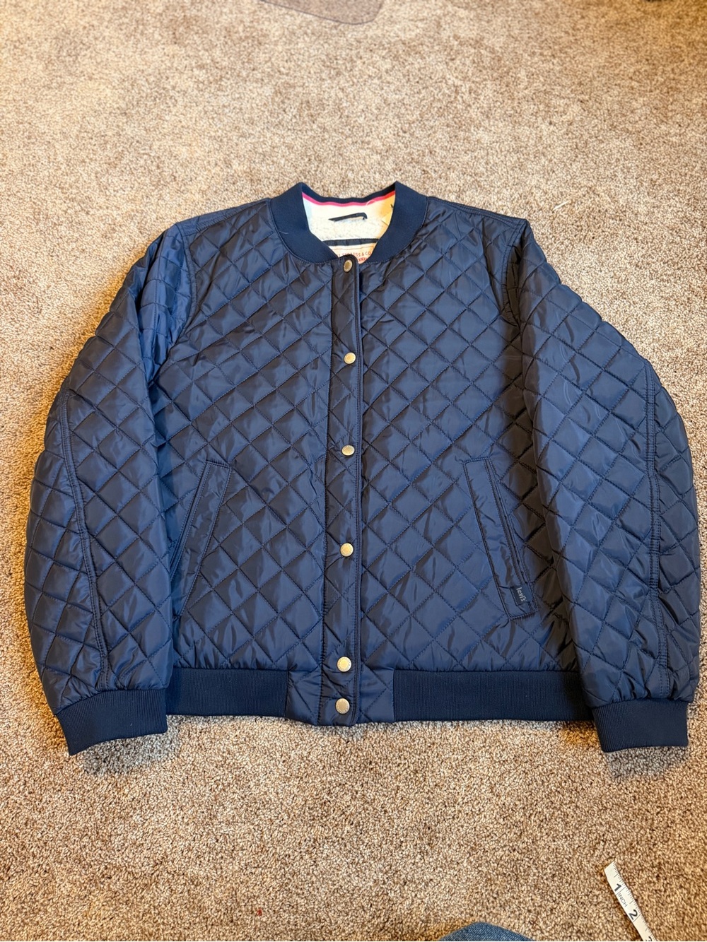 LEVI STRAUSS & CO NAVY BLUE QUILTED BOMBER JACKET NWT SZ XL